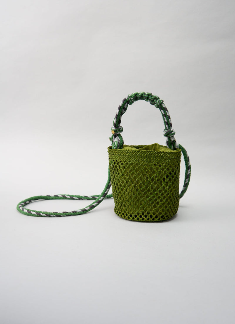 Reworn Toquilla Basket Bag (024) | Green
