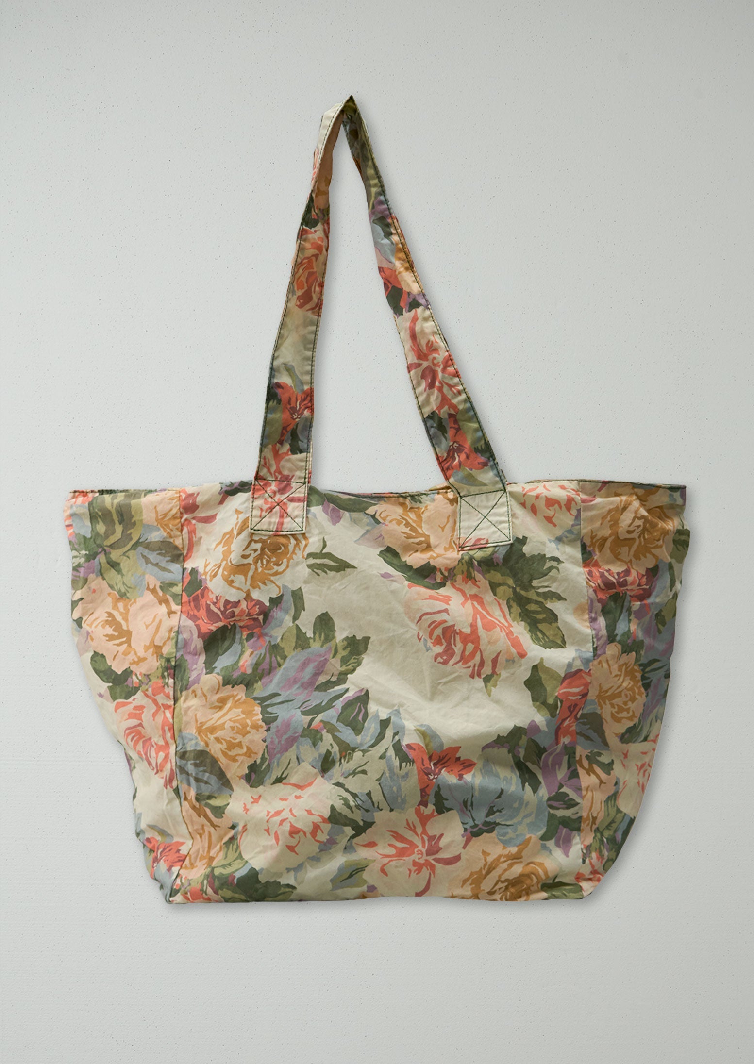 Reworn Waxed Cotton Tote Bag (041) | Multi