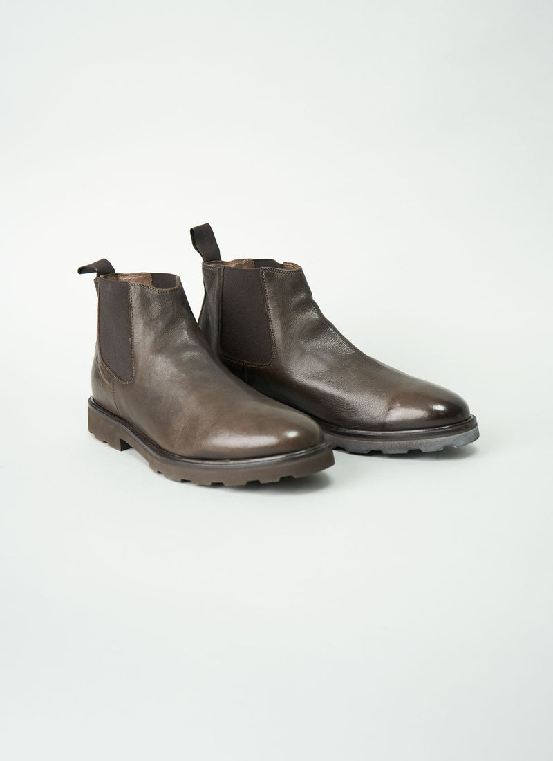Reworn Sturlini Chelsea Boots Size 39 (002) | Dark Brown