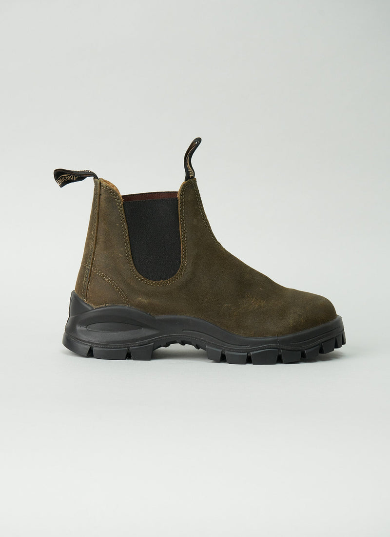 Reworn Blundstone Lug Boots Size 5 (052) | Olive