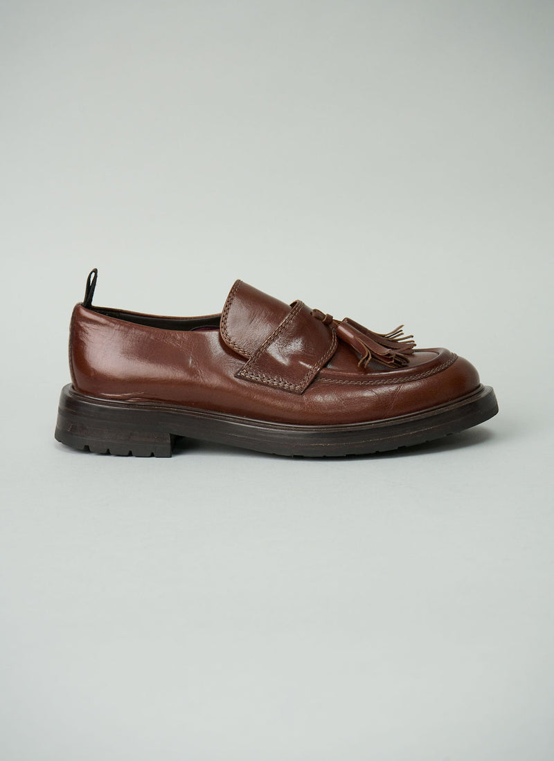 Reworn Sturlini Tassel Loafer Size 39 (515) | Tobacco