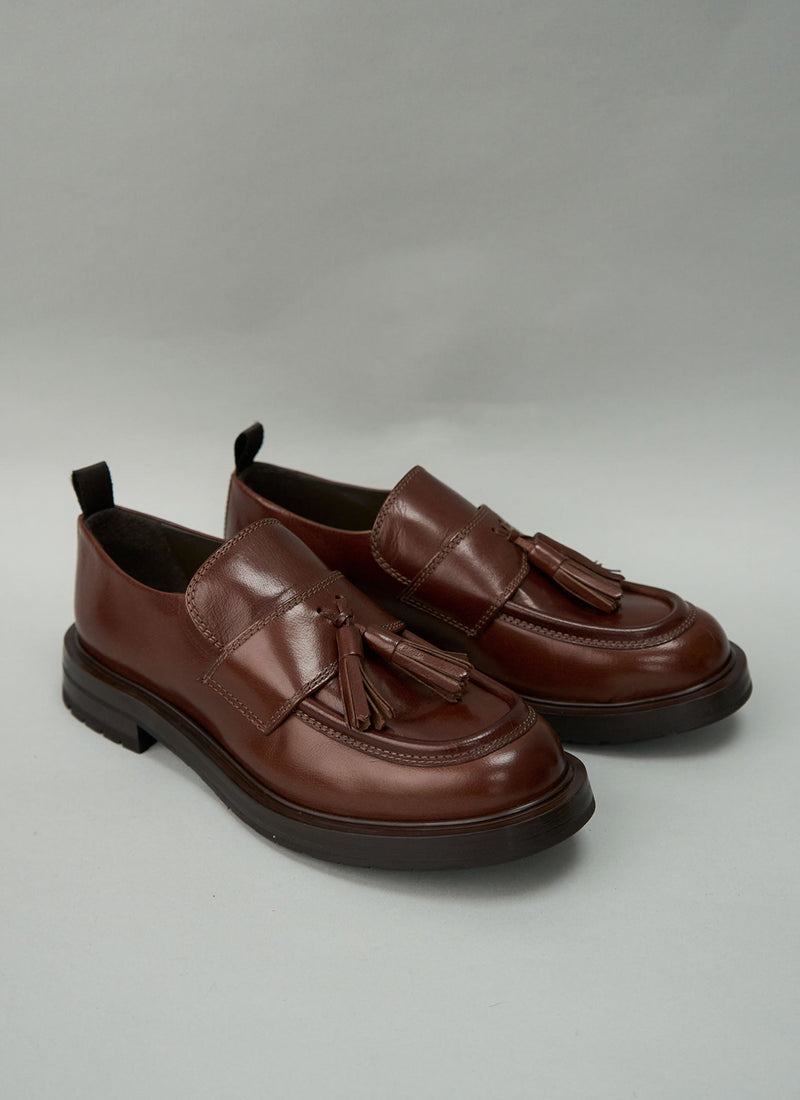 Reworn Sturlini Tassel Loafer Size 41 (570) | Tobacco