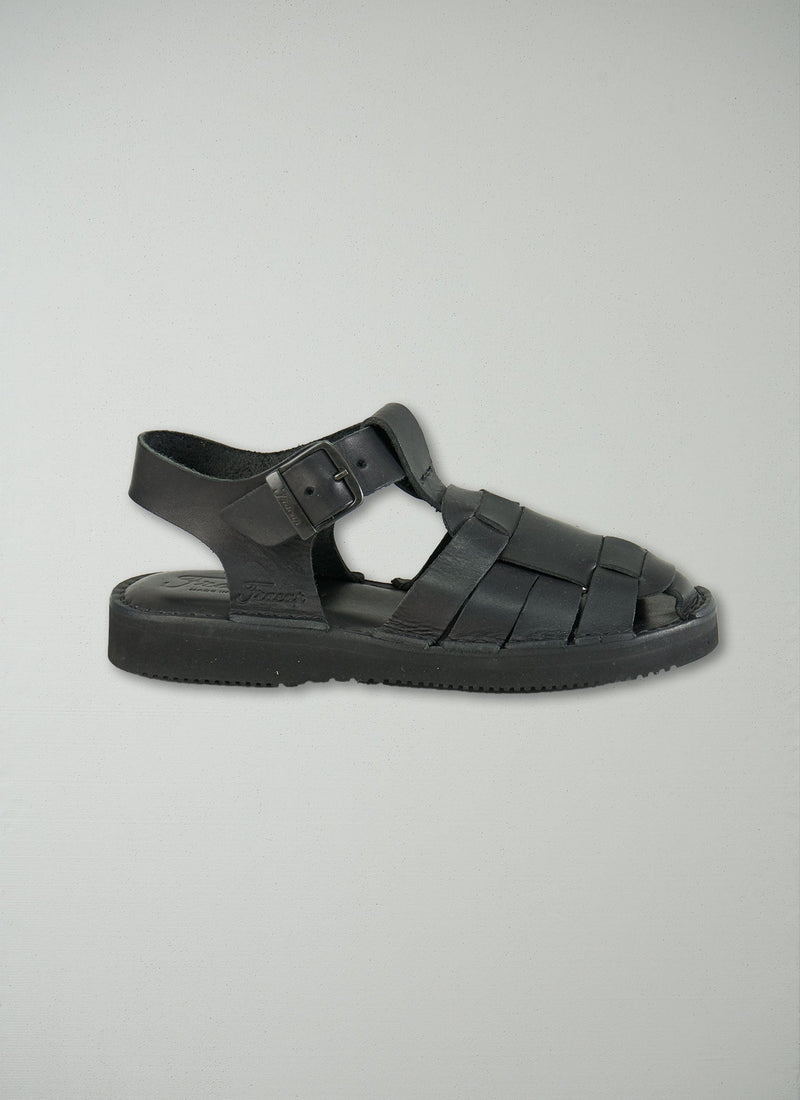Reworn Fracap Ola Sandals Size 37 (064) | Black