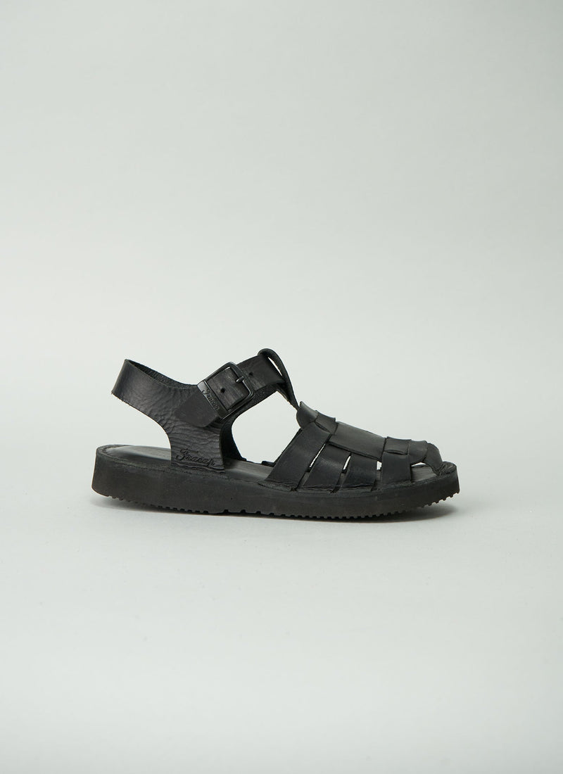 Reworn Fracap Ola Sandals Size 38 (025) | Black