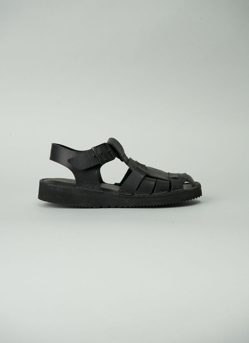 Reworn Fracap Ola Sandals Size 38 (031) | Black