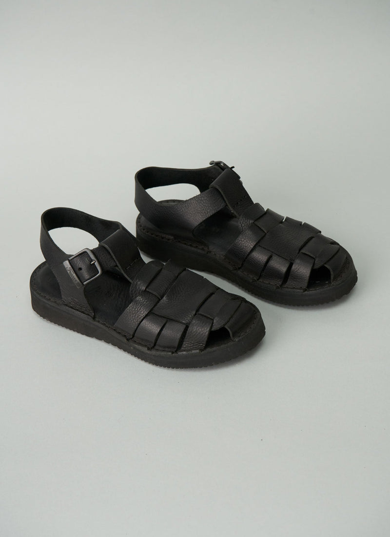 Reworn Fracap Ola Sandals Size 39 (032) | Black