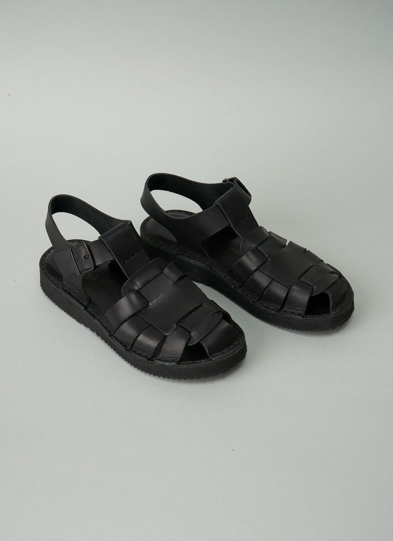 Reworn Fracap Ola Sandals Size 40 (033) | Black