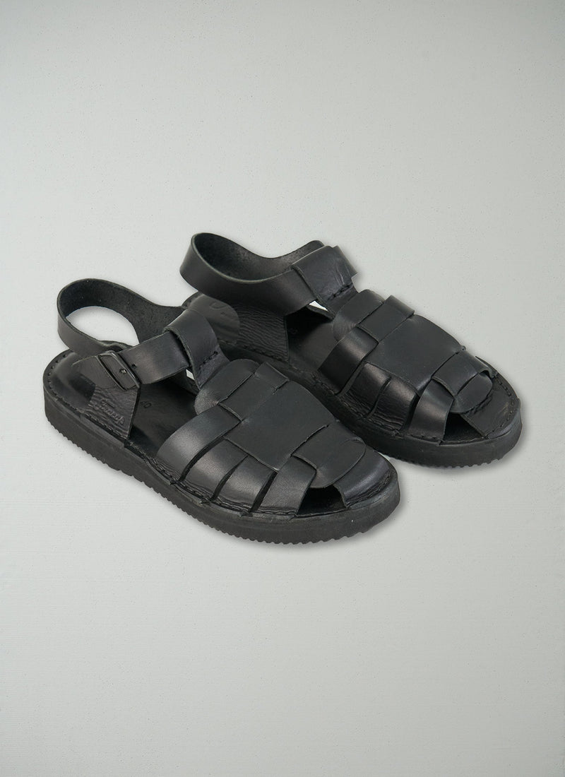 Reworn Fracap Ola Sandals Size 40 (049) | Black