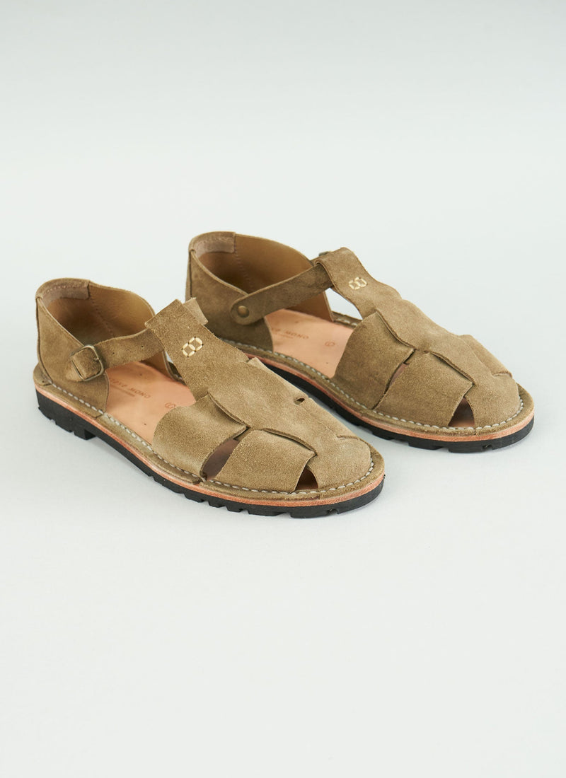 Reworn Steve Mono Sandals Size 39 (080) | Khaki