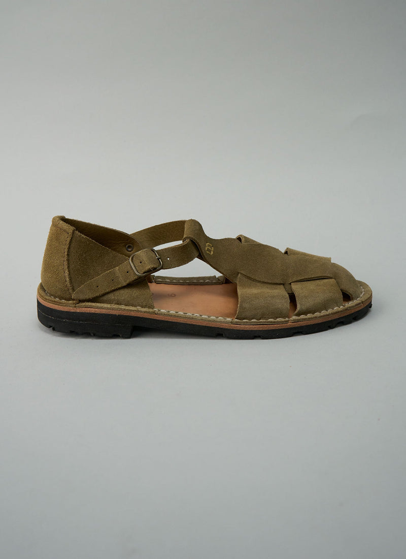 Reworn Steve Mono Sandals Size 38 (646) | Khaki