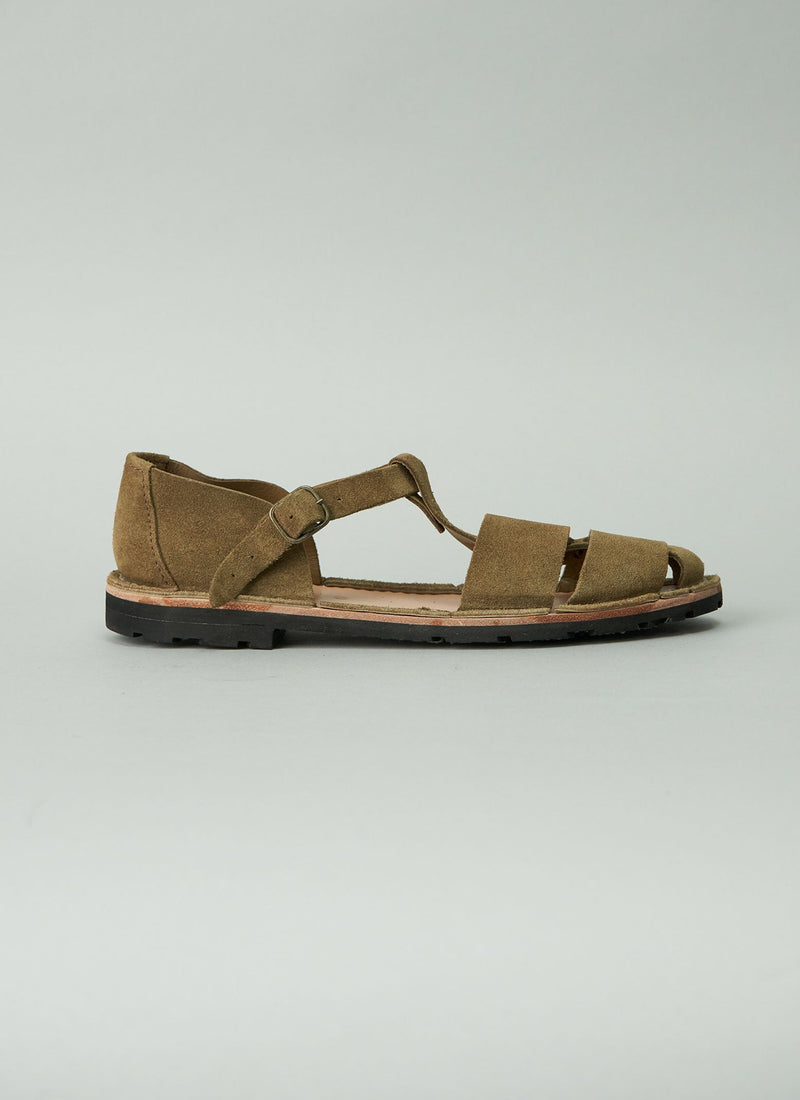 Reworn Steve Mono Sandals Size 40 (042) | Khaki