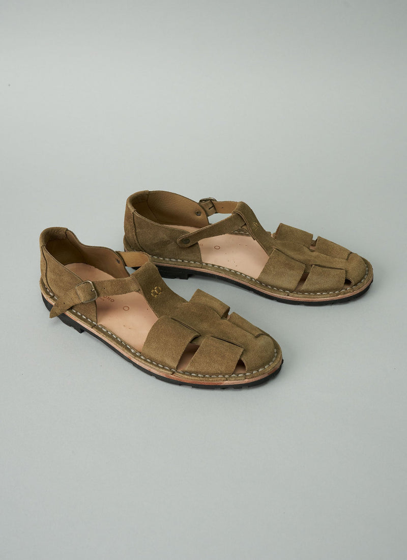 Reworn Steve Mono Sandals Size 40 (042) | Khaki