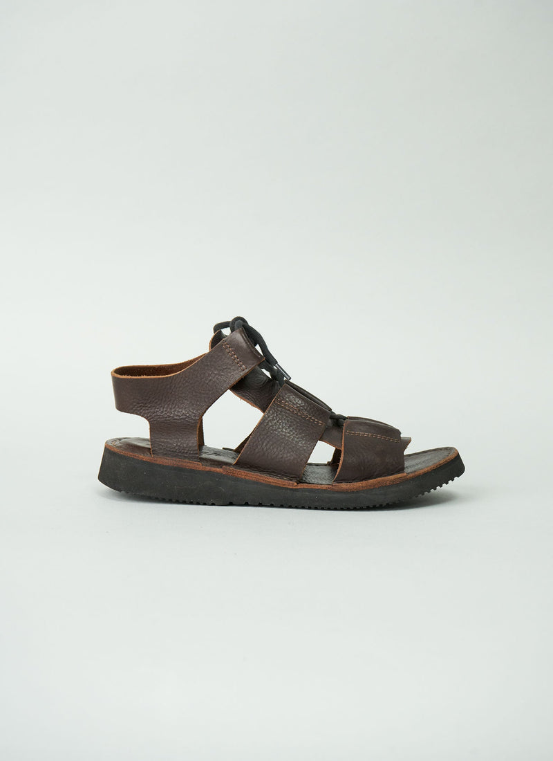 Reworn Fracap Lina Sandals Size 39 (018) | Dark Brown