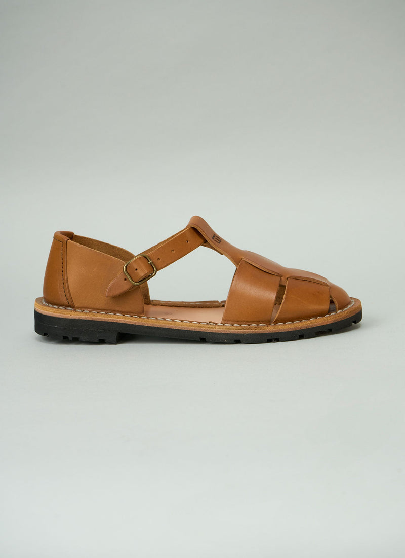Reworn Steve Mono Sandals Size 38 (706) | Tan