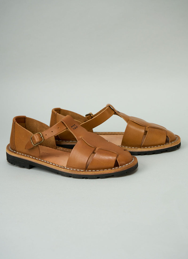 Reworn Steve Mono Sandals Size 38 (706) | Tan