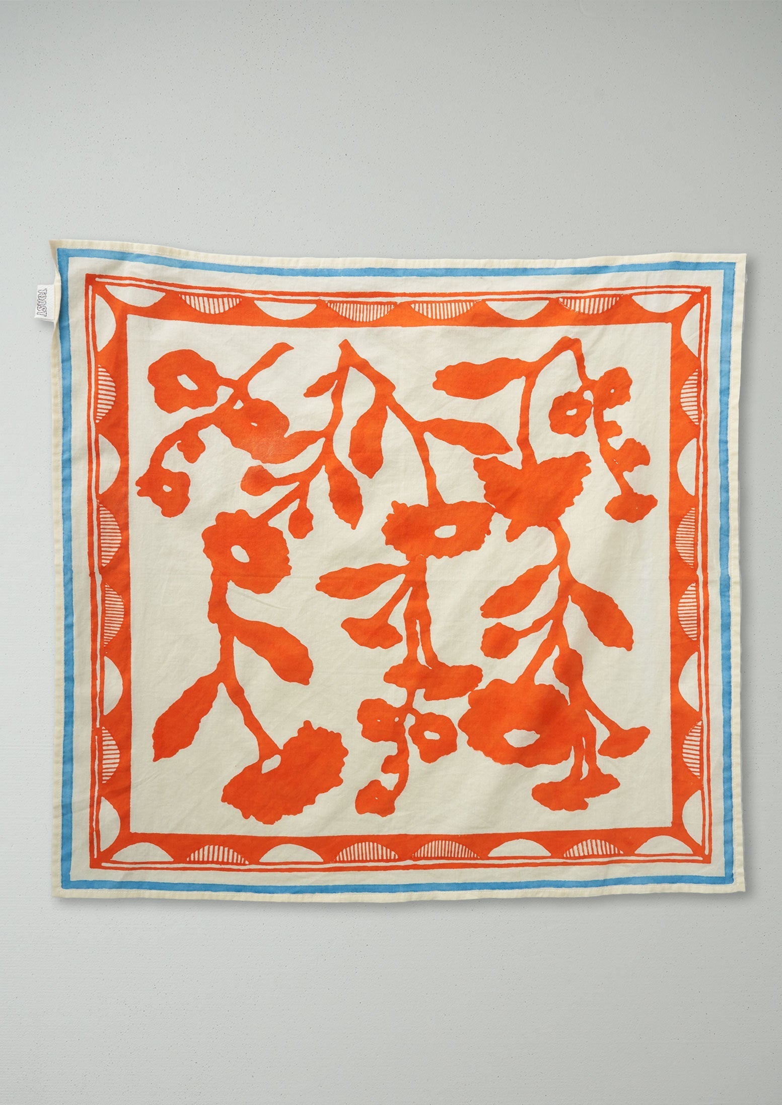 Reworn Flower Block Print Bandana (004) | Aurora