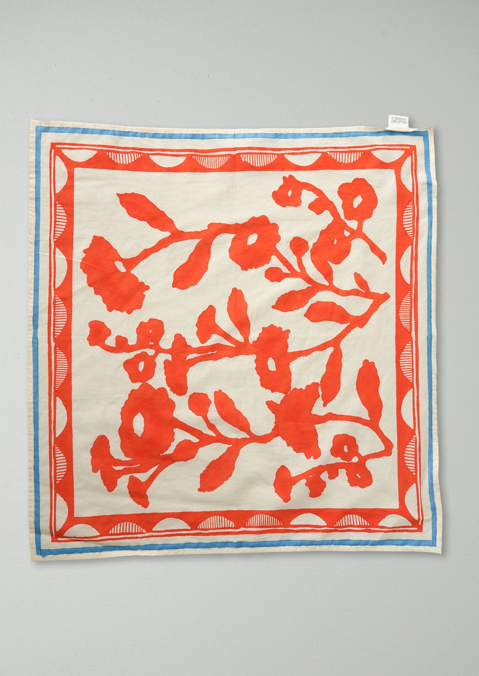 Reworn Flower Block Print Bandana (007) | Multi