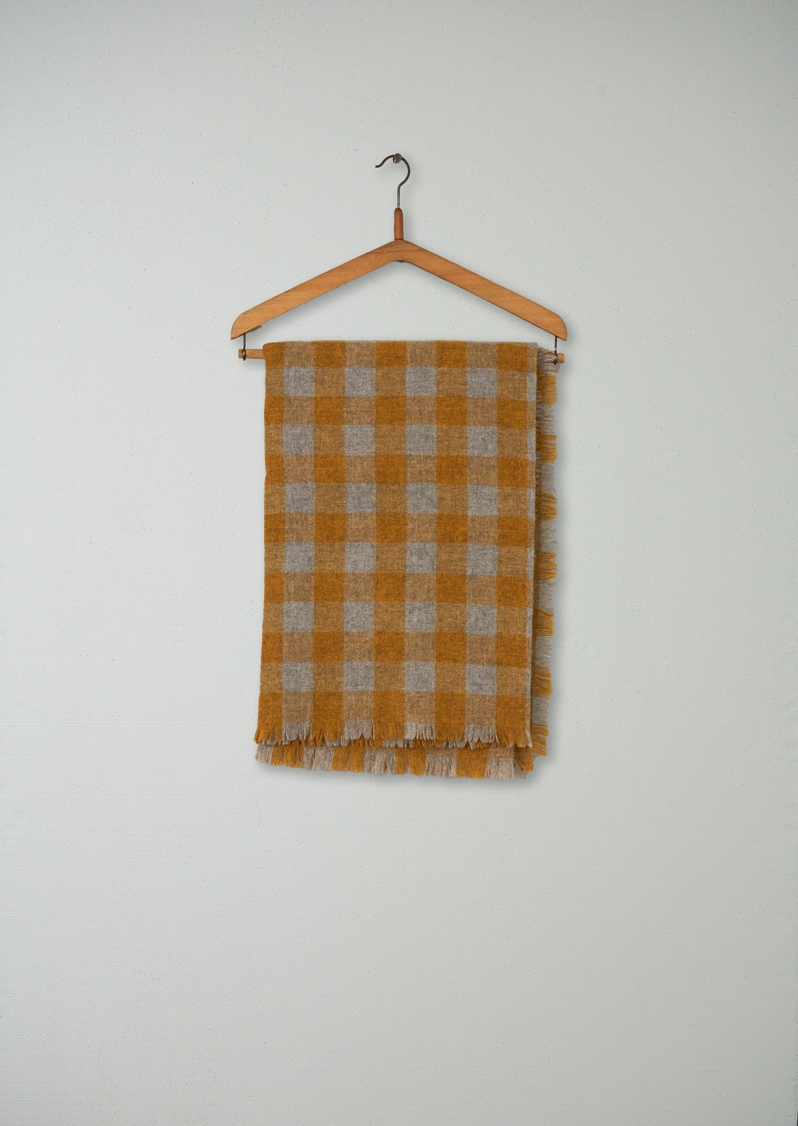 Reworn Yak Wool Shawl One Size (001) | Ochre