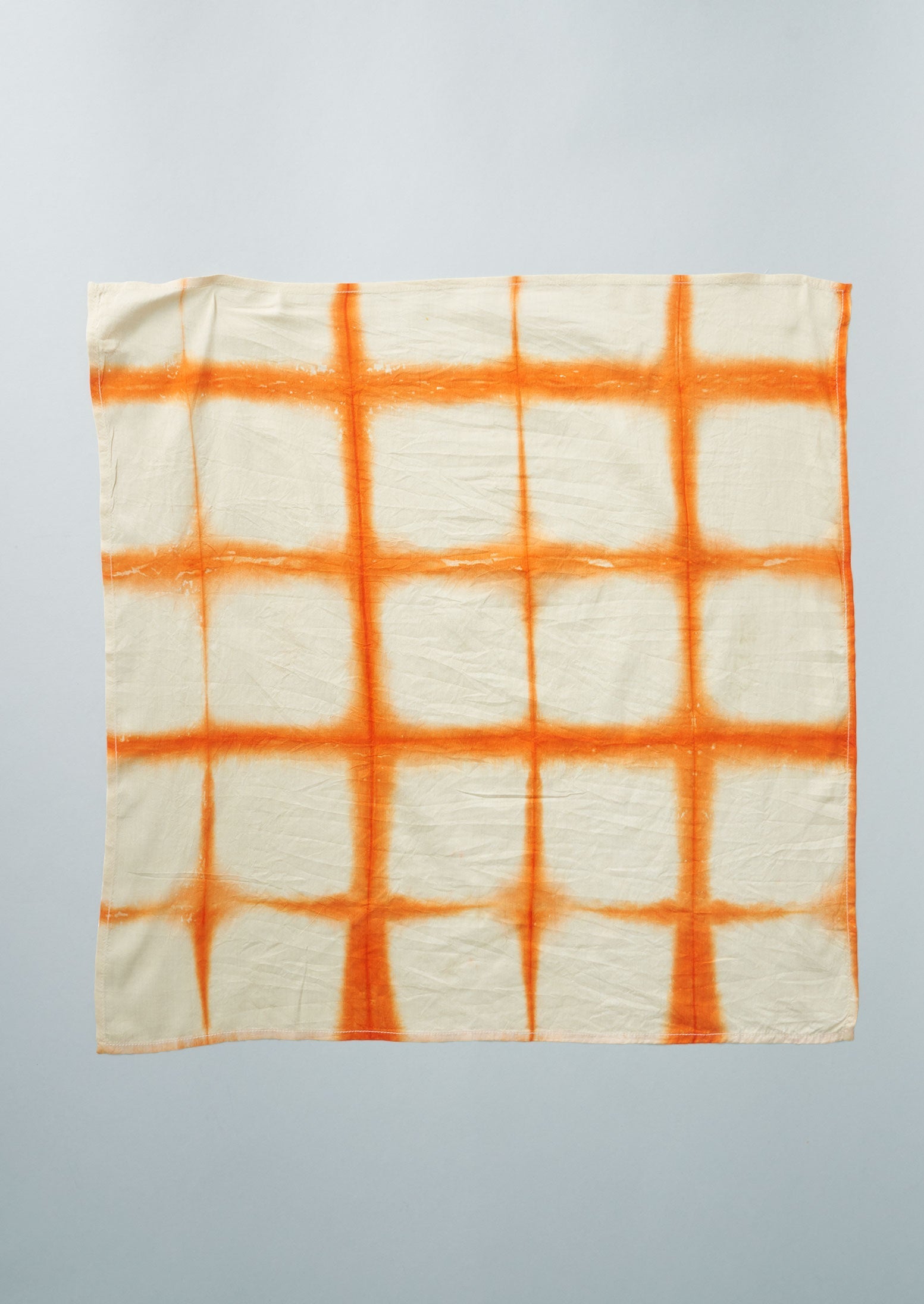 Reworn Clamp Dyed Silk Bandana (003) | Multi