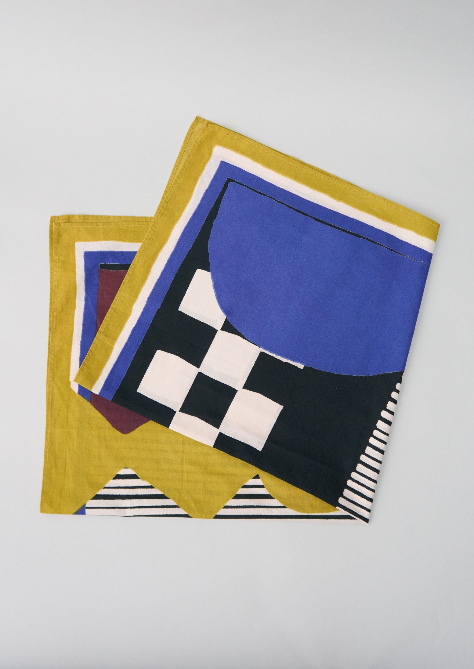 Reworn Geometric Print Cotton Bandana (037) | Multi