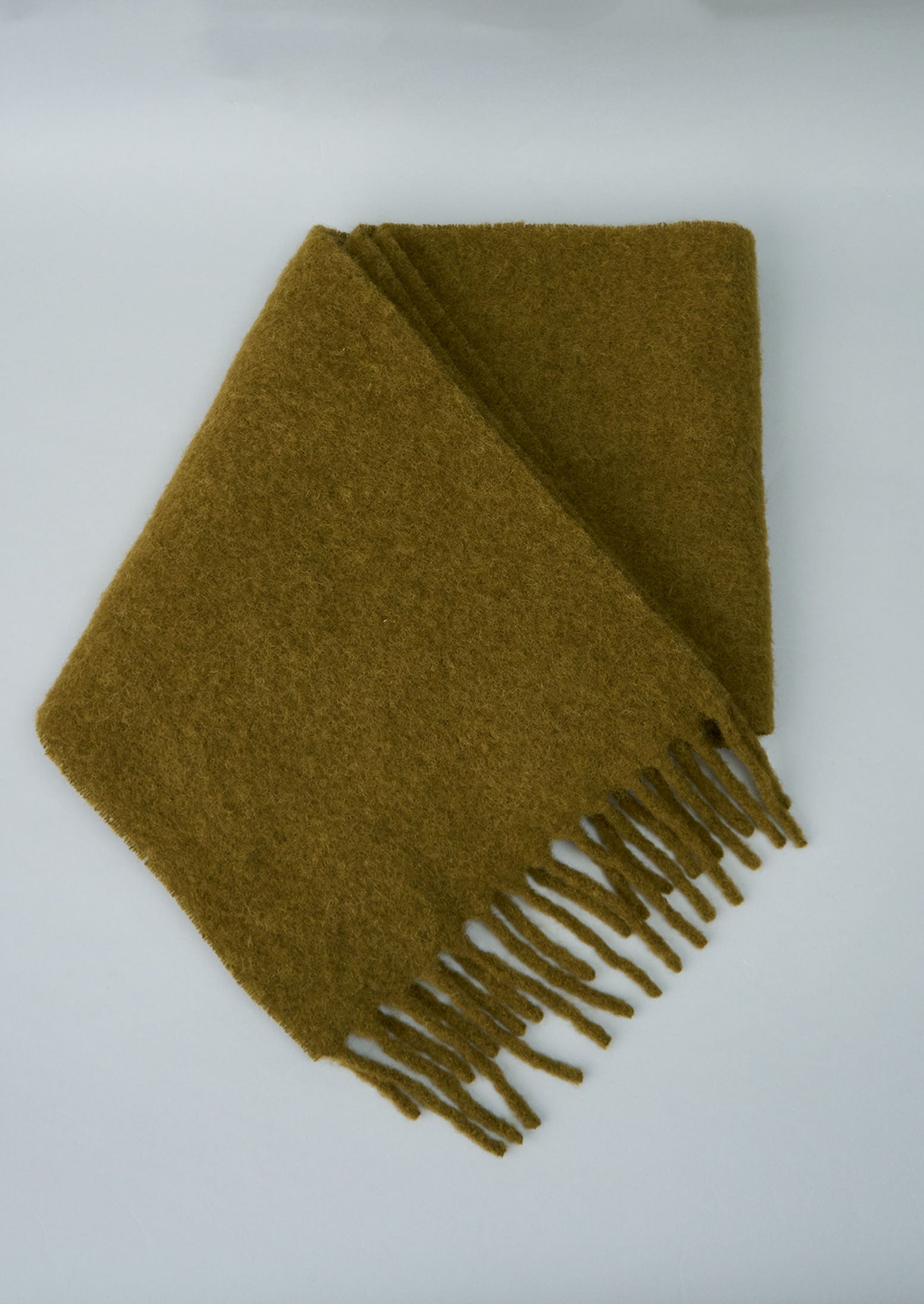 Reworn Textured Scarf (046) | Moss