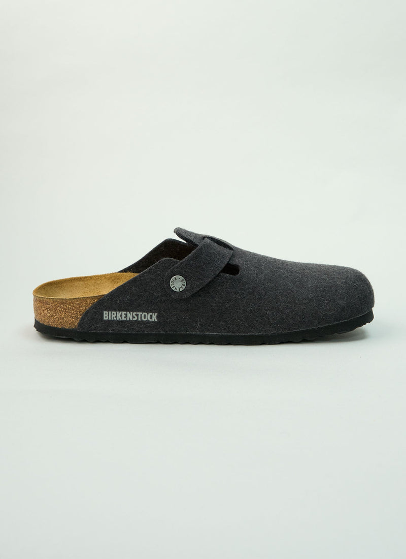 Reworn Birkenstock Felt Clogs Size 39 (461) | Anthracite