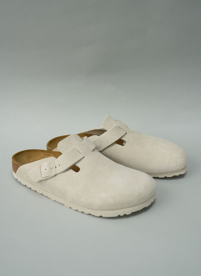Reworn Birkenstock Boston Clogs Size 39 (517) | Antique White