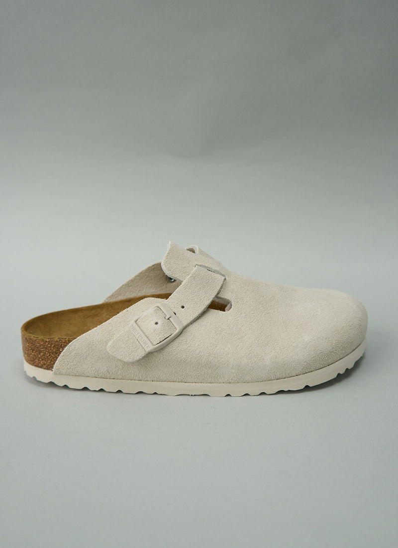 Reworn Birkenstock Boston Clogs Size 39 (544) | Antique White