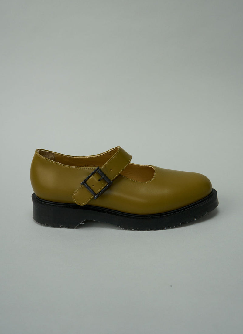 Reworn Solovair Mary Jane Shoes Size 6 (697) | Olive Oil
