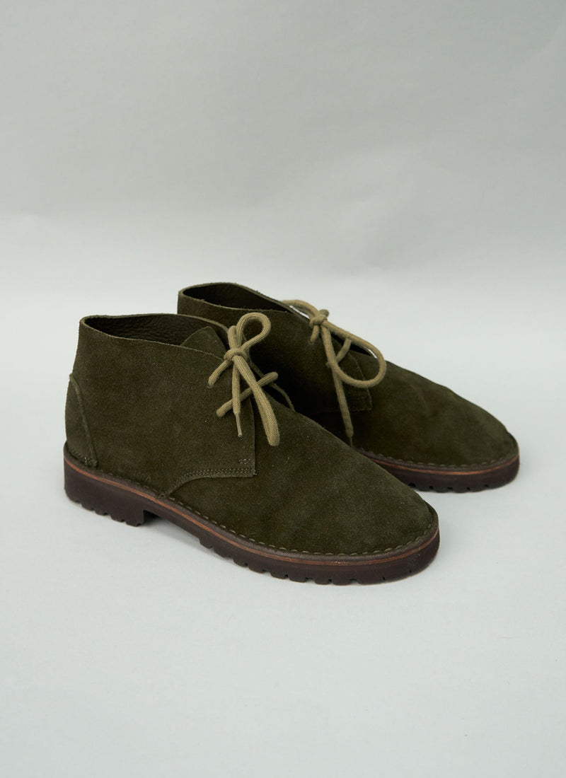 Reworn Fracap Desert Boots Size 40 (549) | Olive