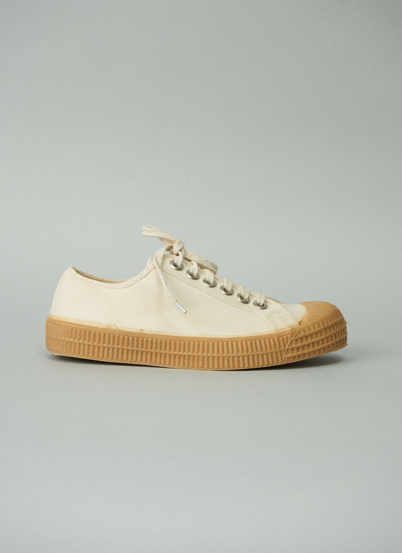 Reworn Novesta Plimsolls Size 39 (016) | Ecru/Transparent