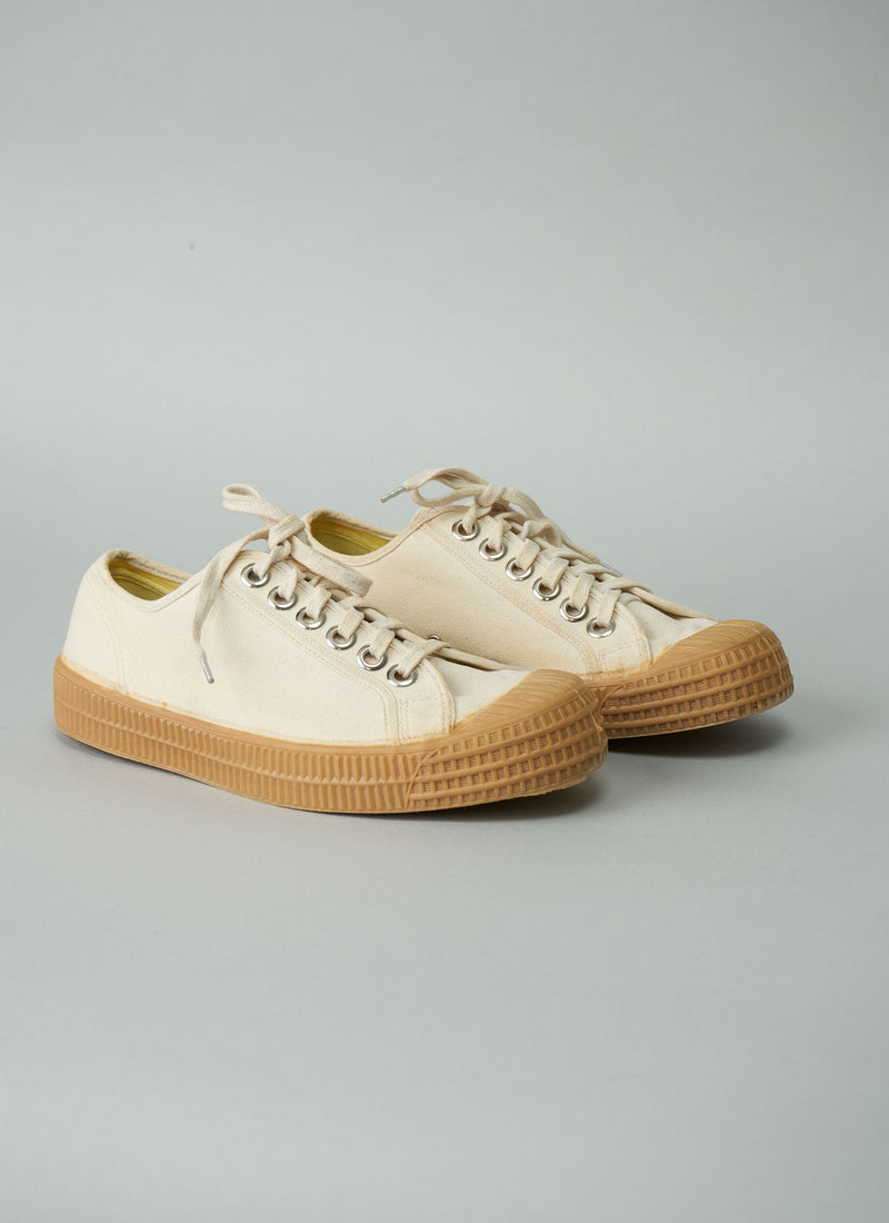 Reworn Novesta Plimsolls Size 39 (016) | Ecru/Transparent