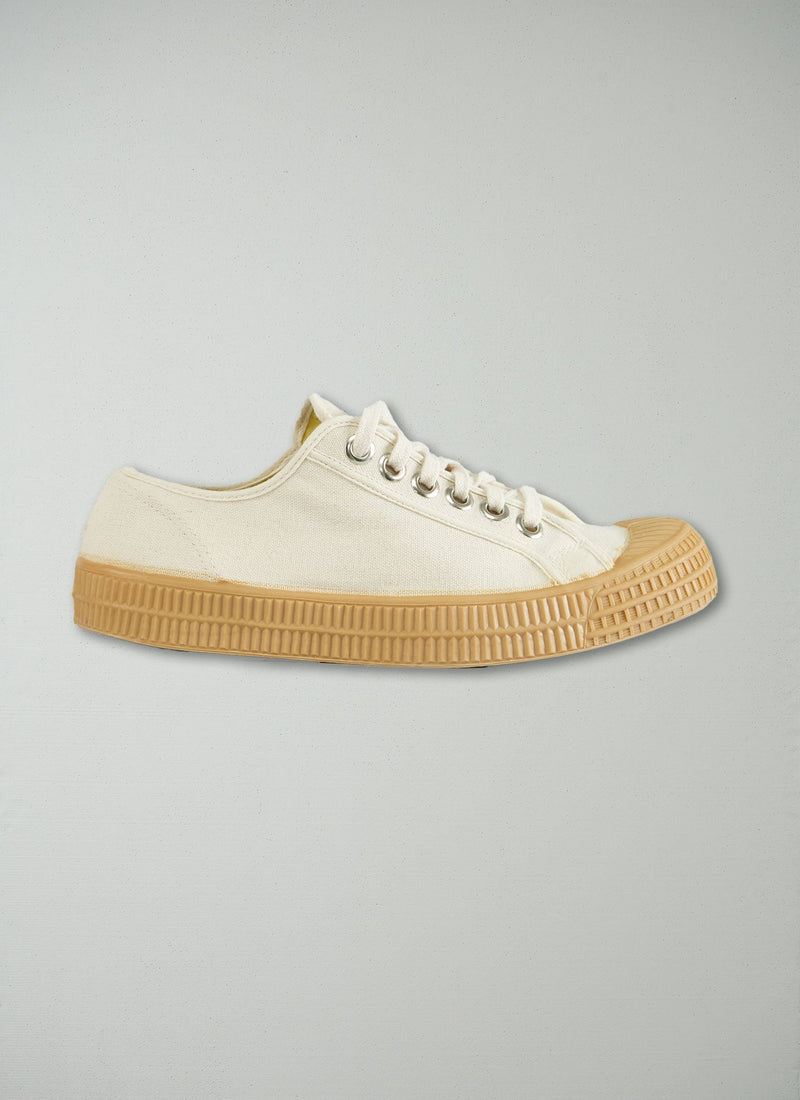 Reworn Novesta Plimsolls Size 40 (065) | Ecru/Transparent