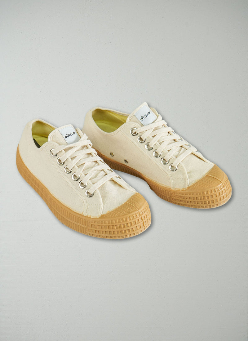 Reworn Novesta Plimsolls Size 40 (065) | Ecru/Transparent