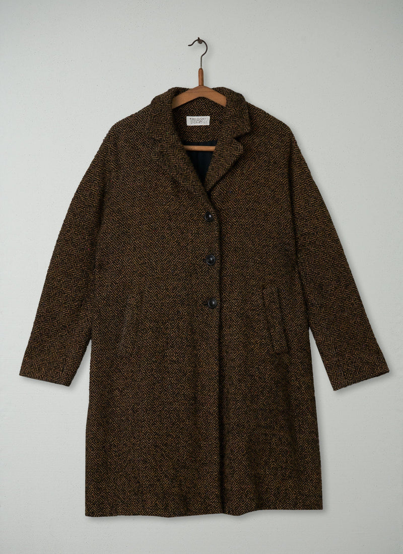 Reworn Tweed Coat size 14 (024) | Multi