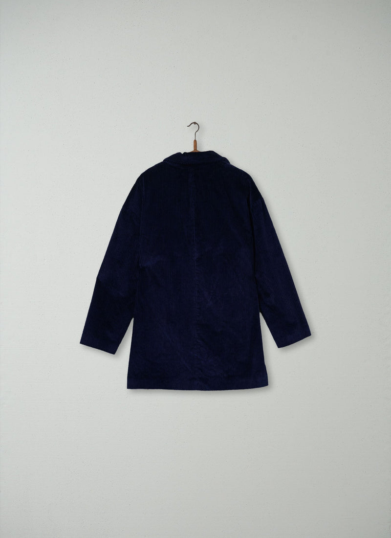 Reworn Cord Coat Size 16 (014) | Blue