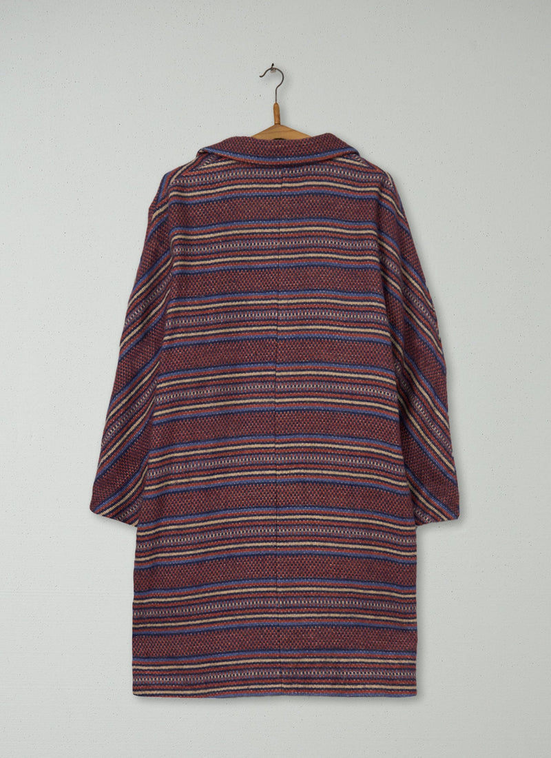 Reworn Stripe Coat Size 14 (103) | Multi