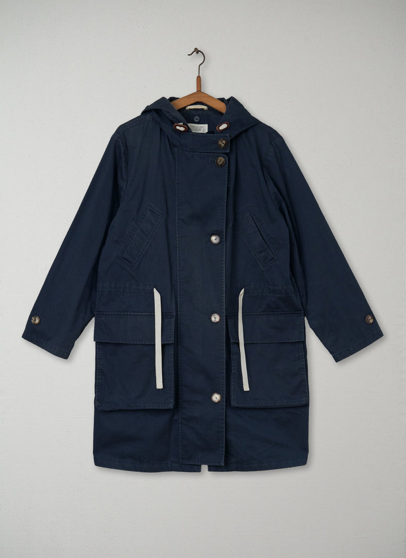 Reworn Parka Size 12 (006) | Navy