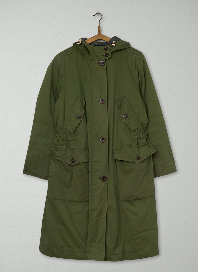 Reworn Cotton Parka Size 12 (073) | Olive Grove