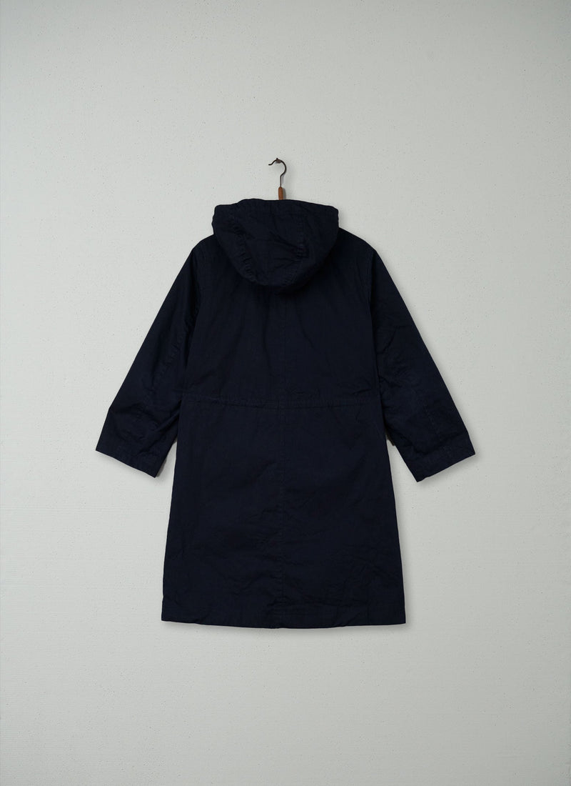 Reworn Cotton Parka Size 6 (019) | Navy