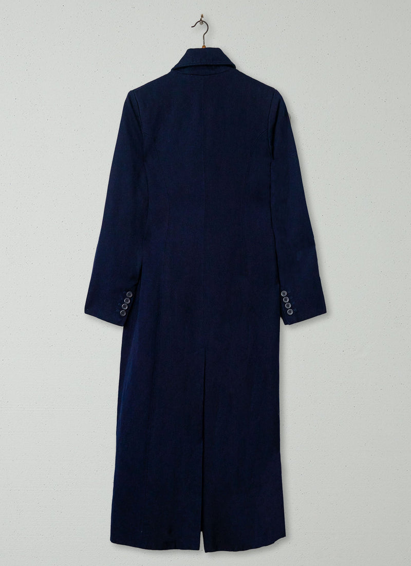 Reworn Great Coat Size 14 (087) | Navy