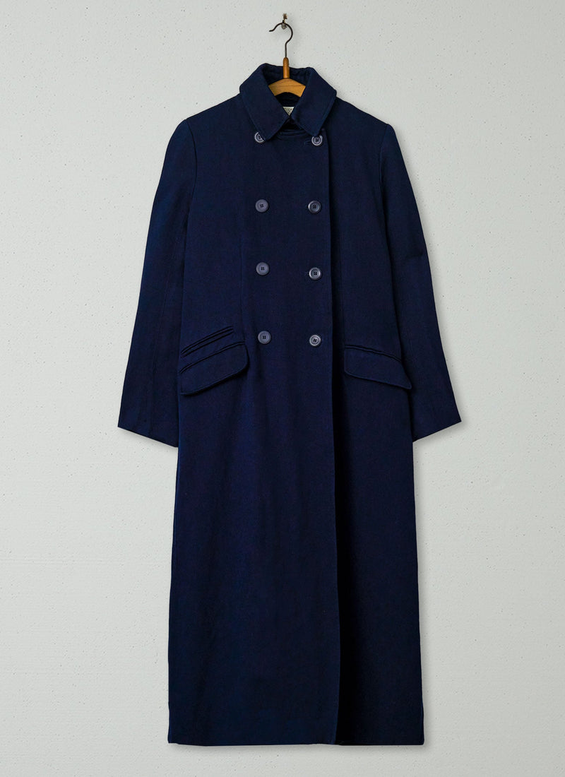 Reworn Great Coat Size 14 (087) | Navy