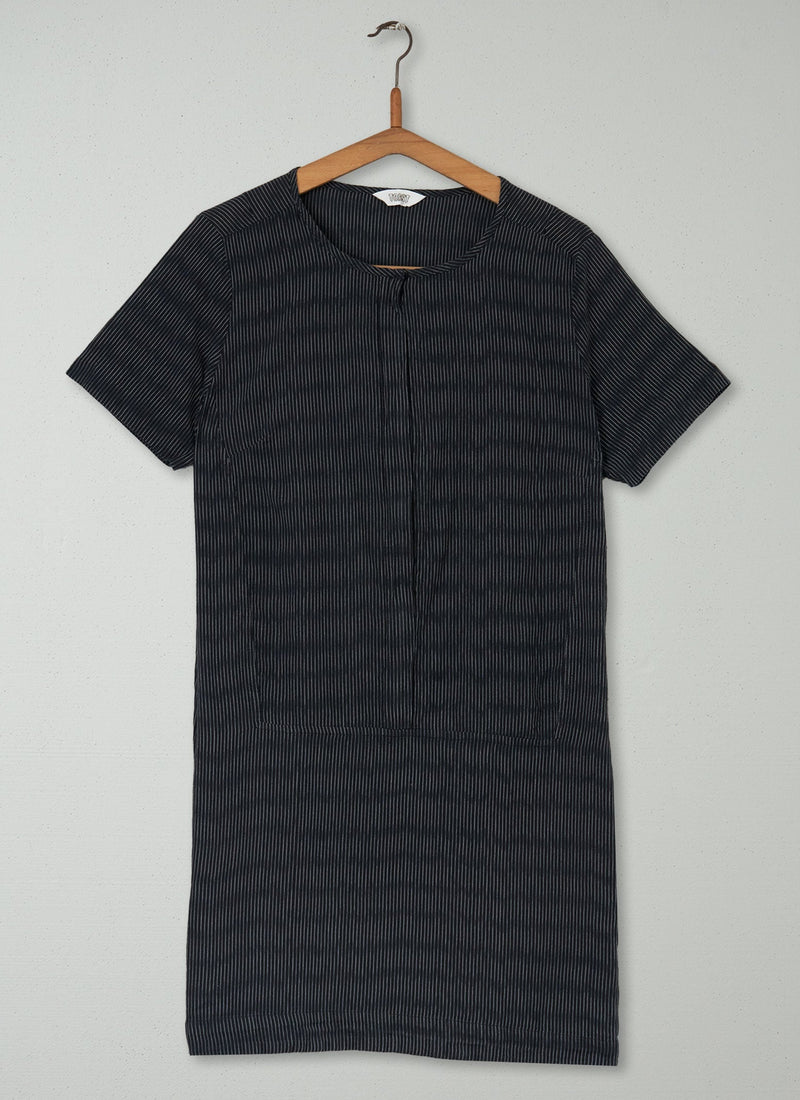 Reworn Ikat Stripe Tunic Dress Size 14 (502) | Multi