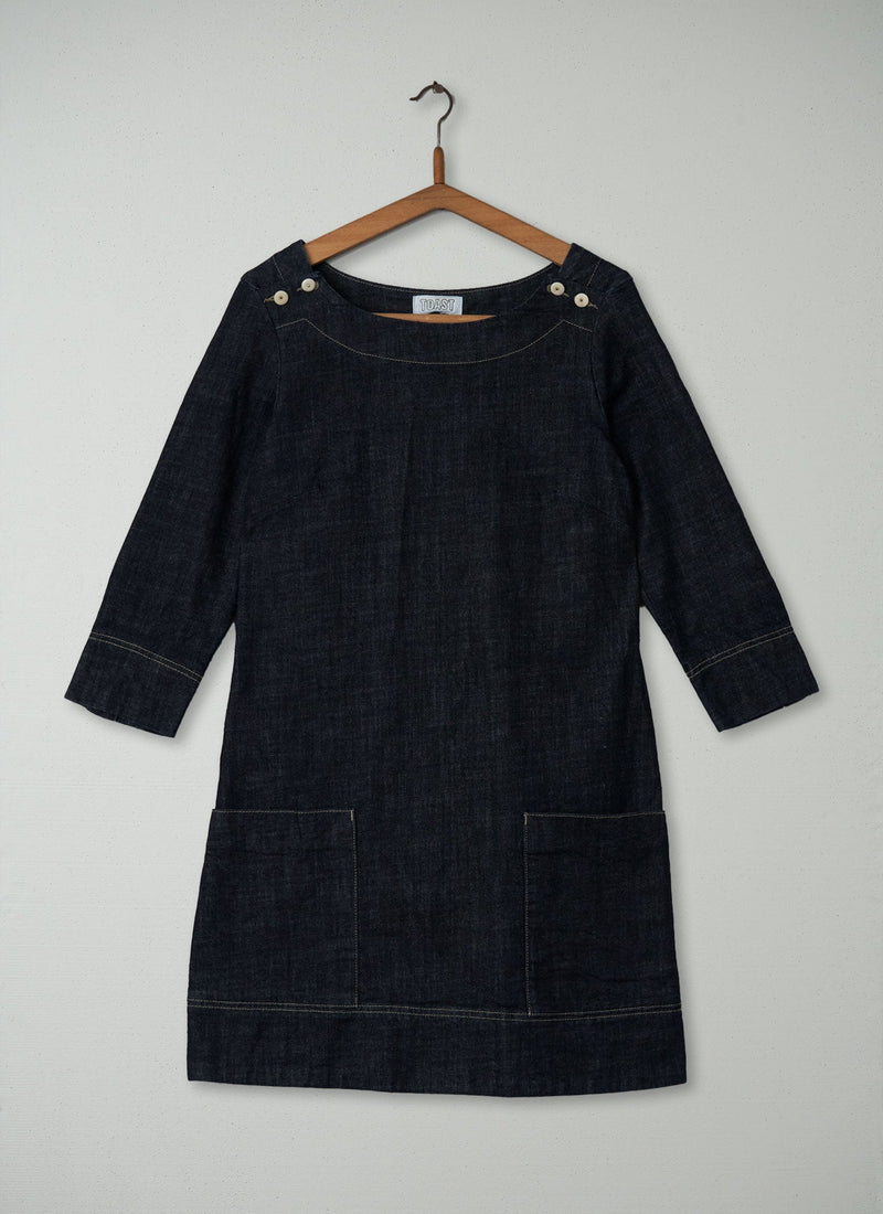 Reworn Brigitte Tunic Size 10 (301) | Indigo