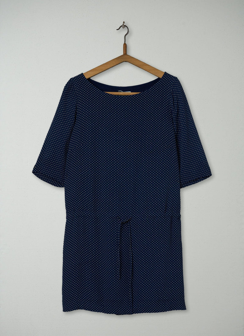 Reworn Dash Drawstring Dress Size 10 (1591) | Navy