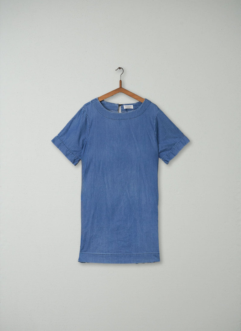 Reworn Chambray Dress Size 12 (272) | Indigo
