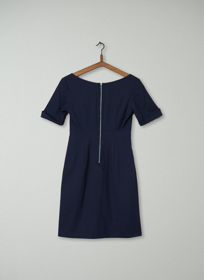 Reworn Fine Wool Dress Size 8 (166) | Black