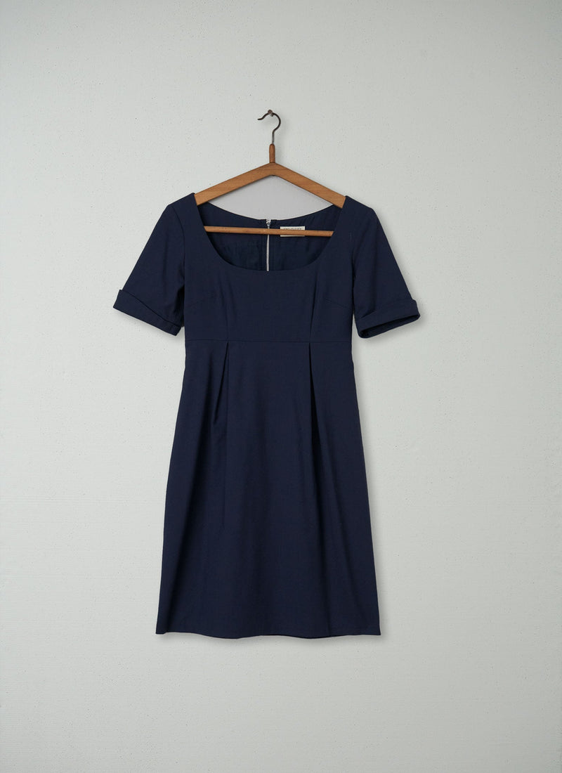 Reworn Fine Wool Dress Size 8 (166) | Black