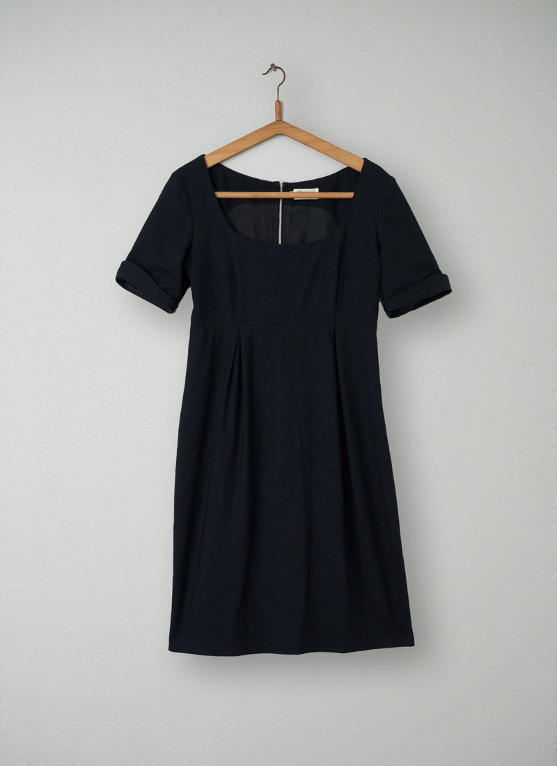 Reworn Fine Wool Dress Size 12 (114) | Black