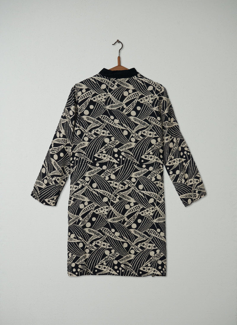 Reworn Selvie Shirt Dress Size 8 (167) | Black/Off White